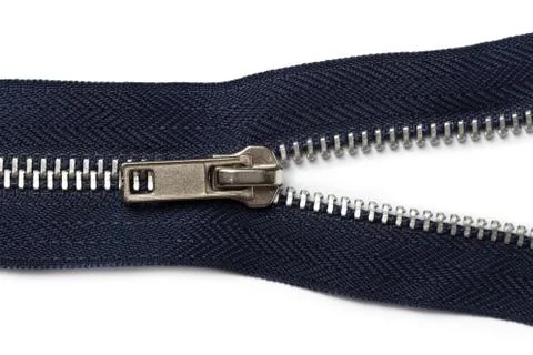Zipper on white background Stock Photos