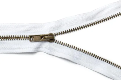 Zipper on white background Stock Photos