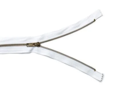 Zipper on white background Stock Photos
