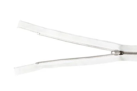 Zipper on white background Stock Photos