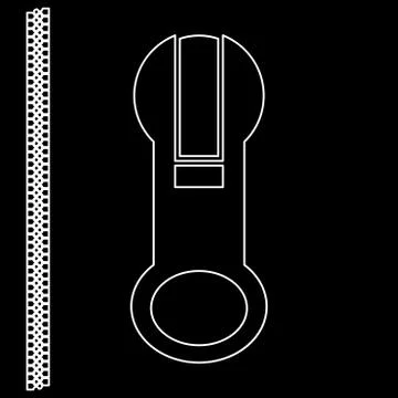 Zipper  the white path icon . Stock Illustration