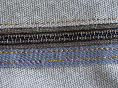 A zipper, zip, fly, or zip fastener, known as a clasp locker Stock Photos