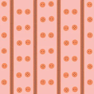 Zippers and buttons seamless vector pattern Stock Illustration
