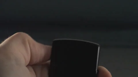 Zippo Lighter Burning Point Of View Vídeos de archivo 34470179