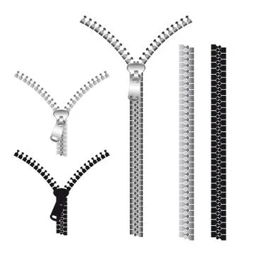Zips vector isolated over white background. vector illustration Stockillustratie