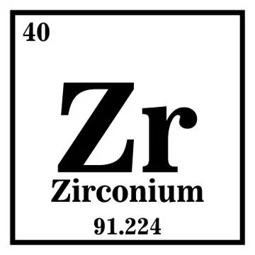 Zirconium Periodic Table of the Elements Vector illustration eps 10 스톡 일러스트