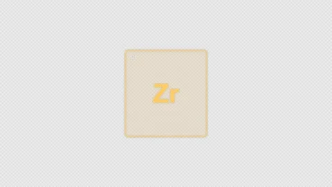 Zirconium Zr Periodic Table Element Tile Clean No Text Animation Video Overlay A Stock Footage 339369628