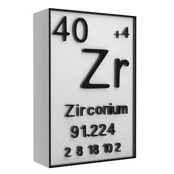 Zirconium,Phosphorus on the periodic table of the elements on white blackgr.. イラスト素材