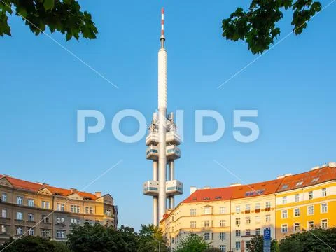 Zizkov Television Tower in Prague, Czech Republic Stock Photos