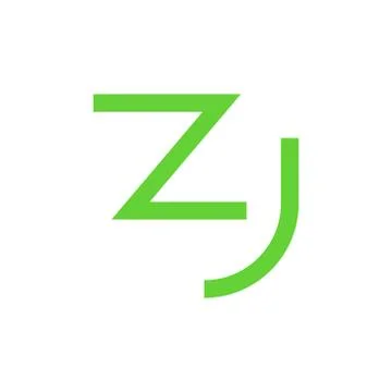 Zj initial letter vector logo icon Stock-Illustration