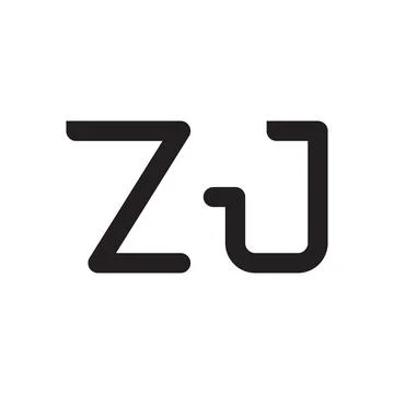 Zj initial letter vector logo icon Illustrazione stock