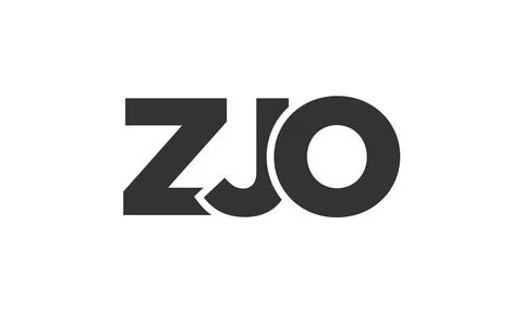 ZJO logo design template with strong and modern bold text. Initial based ve.. イラスト素材