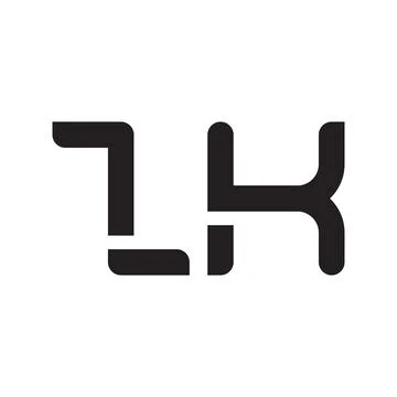 Zk initial letter vector logo icon Stock Illustration