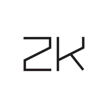 Zk initial letter vector logo icon Ilustração Stock