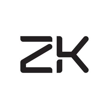 Zk initial letter vector logo icon Stock Illustration