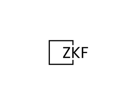 ZKF letter initial logo design vector illustration 스톡 일러스트