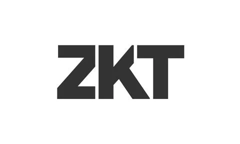 ZKT logo design template with strong and modern bold text. Initial based ve.. 스톡 일러스트