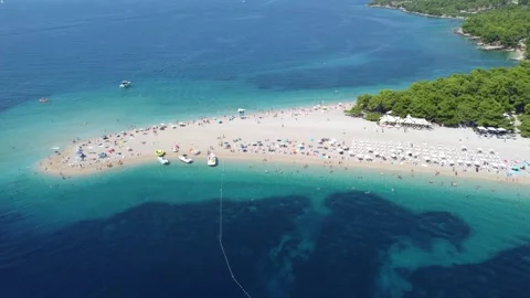 Zlatni rat beach Stock Footage 248892839