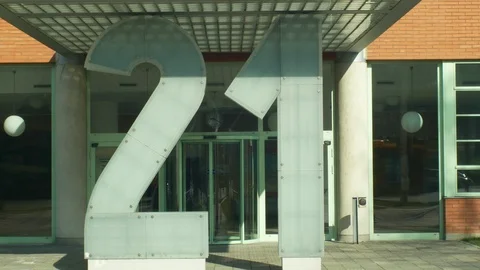 Zlin Bata administrative skyscraper 21 built in 1938 Czech, functionalism Stock Footage 105537292