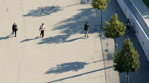 Zlin - Pedestrians Walking Vídeo Stock 115847197