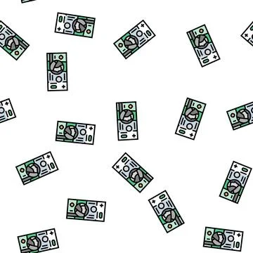 Zloty zl vector seamless pattern Stock Illustration