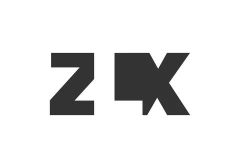 ZLX logo design. Initial letter Z L X bold font style for tech startups, co.. Stock Illustration