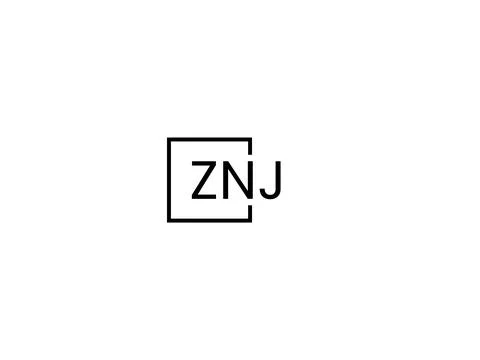 ZNJ letter initial logo design vector illustration Stock Illustration