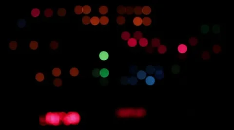 ZO of a control panel of different colored, blinking lights Stock Footage 10700595