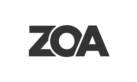 ZOA logo design template with strong and modern bold text. Initial based ve.. Stock Illustration