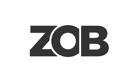 ZOB logo design template with strong and modern bold text. Initial based ve.. Stock Illustration