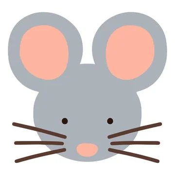 Zodiac animal Mouse flat colored Stock Illustration