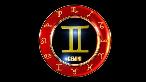 Zodiac background GEMINI Illustrazione stock