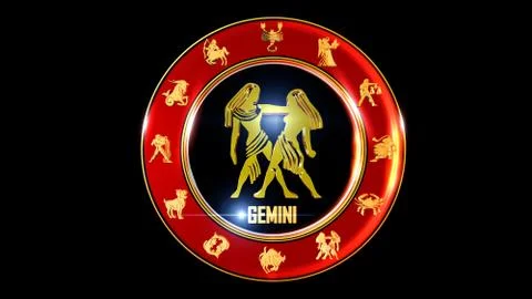 Zodiac background GEMINI Illustrazione stock