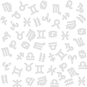 Zodiac background Stock Illustration
