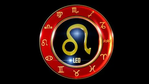 Zodiac background LEO Illustrazione stock