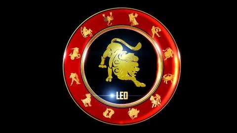 Zodiac background LEO Illustrazione stock