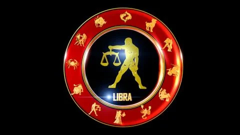 Zodiac background LIBRA Illustrazione stock