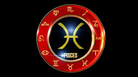 Zodiac background PISCES Illustrazione stock