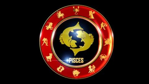 Zodiac background PISCES Illustrazione stock