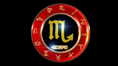Zodiac background SCORPIO Illustration