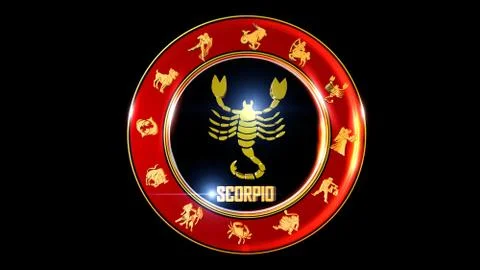 Zodiac background SCORPIO Illustrazione stock