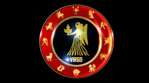 Zodiac background VIRGO 스톡 일러스트