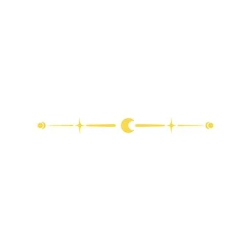 Zodiac celestial divider border cartoon vector illustration Ilustración de archivo