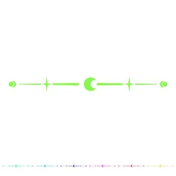Zodiac celestial divider border cartoon vector graphic 스톡 일러스트