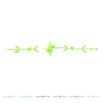 Zodiac celestial divider border vector cartoon graphic イラスト素材