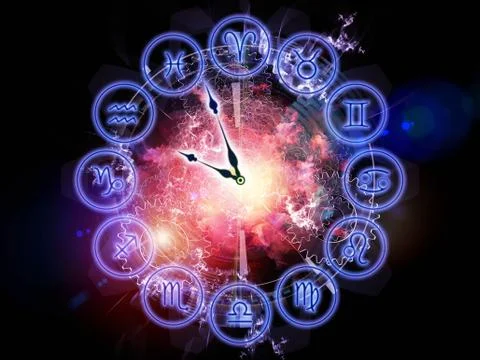 Zodiac clock Stock Illustration