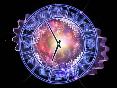 Zodiac clock Stock Illustration