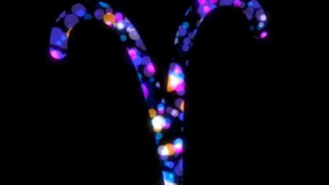 Zodiac constellation bokeh light pattern design illustration Stock Footage 93197949