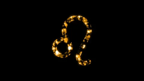 Zodiac constellation bokeh light pattern design illustration gold color Stock Footage 93198142
