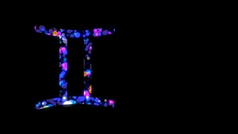 Zodiac constellation bokeh light pattern design illustration Video stock 93198223